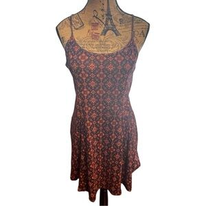 Love By Design Red and Black Patterned Dress